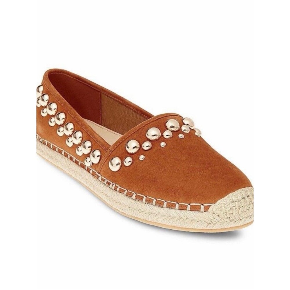 Brian Atwood Tan Eli Espadrilles Flats Sz 7
